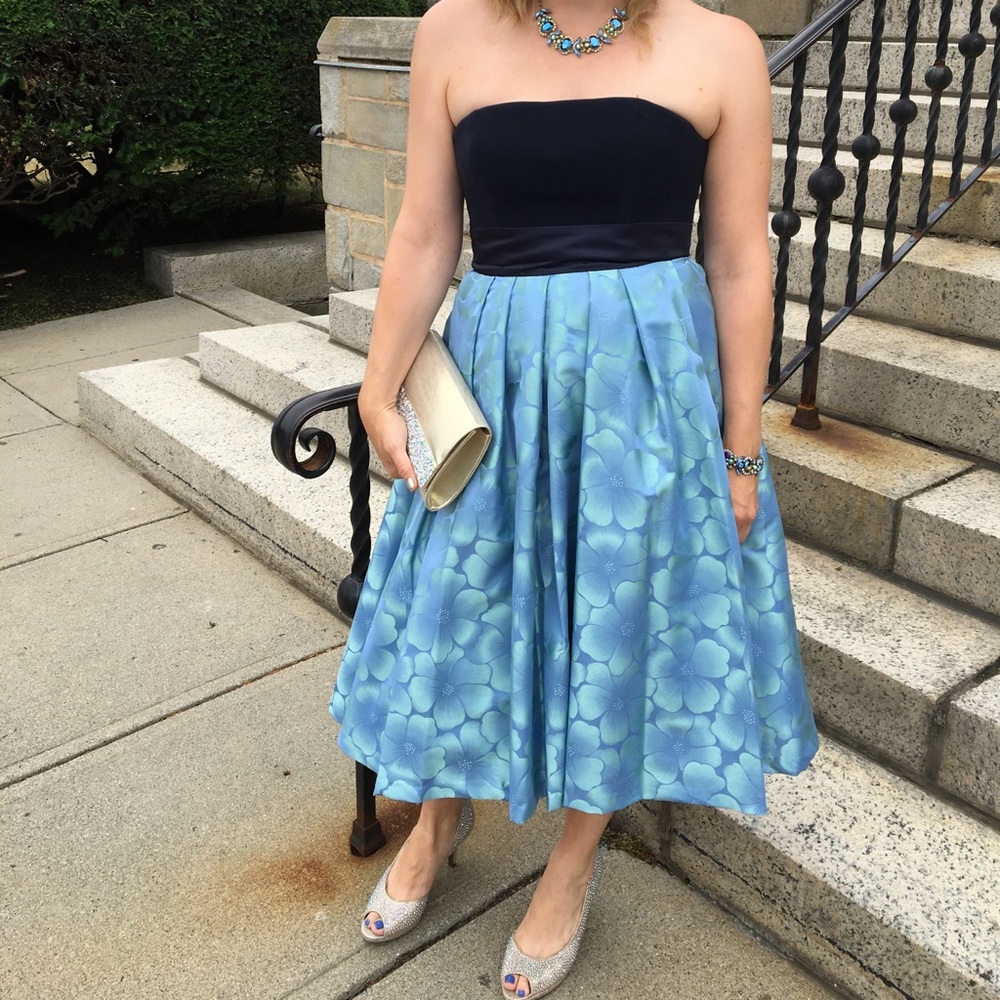 Theia tea length dress